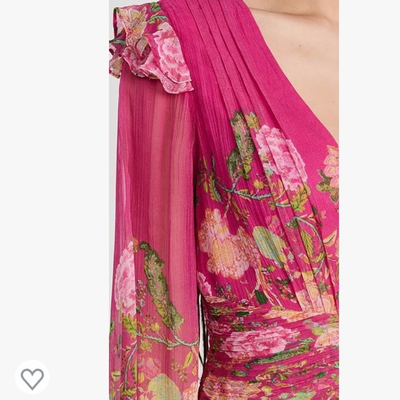 Rococo Sand Chloe fuchsia short floral flower dress NWT RETAIL $397 size small - Picture 3 of 16